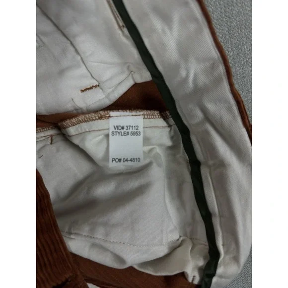 NWT $149 Orvis Wellington Supercord Pants 36x29 Rust Orange Leather Trim - Picture 10 of 16